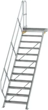 Steigtechnik Aluminium-Treppe Plattform 45° 12 Stufen (300452)