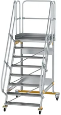 Steigtechnik Aluminium-Plattformtreppe fahrbar 60° 8 Stufen (300748)