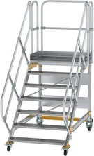 Steigtechnik Aluminium-Plattformtreppe fahrbar 45° 7 Stufen (300807)