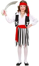 Widmann 8230688 - Piratin Komplett Kostüm Karneval Fasching Mädchen Rock