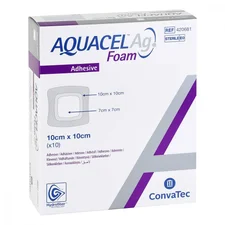 ToRa Aquacel Ag Foam adhäsiv 10 x 10 cm Verband (10 Stk.)