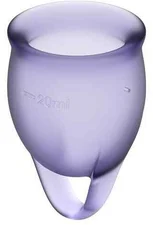 Satisfyer Feel Confident Menstrual Cup (15 ml + 20 ml) Purple