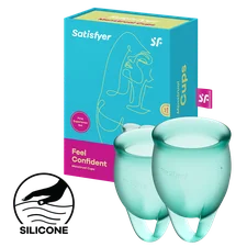 Satisfyer Feel Confident Menstrual Cup (15 ml + 20 ml) Mint