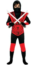 Guirca red ninja child dress up costume