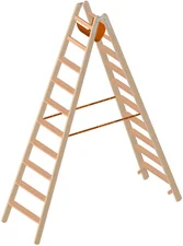 layher Holz-Stehleiter 2x10 Stufen (1020010)