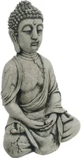 Dehner Beton-Buddha 19x15x29cm Grau/Dunkelgrau