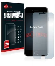 Savvies Panzerglas für Apple iPhone 7/8 (2 Stück) - Echt-Glas, 9H Härte, Anti-Fingerprint
