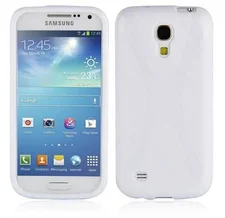 Cadorabo Hülle für Samsung Galaxy S4 MINI in MAGNESIUM WEIß Handyhülle aus flexiblem TPU Silikon Silikonhülle Schutzhülle Ultra Slim Soft Back Cover Case Bumper