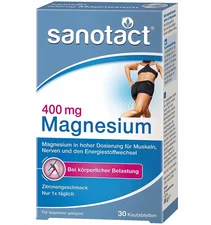 sanotact Magnesium 400 Pur Kautabletten (30 Stk.)