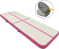 vidaXL Inflatable Gym Mat with Pump 500 x 100 x 20 cm pink