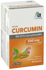 Avitale Curcumin 500mg 95% Curcuminoide + Piperin Kapseln (90 Stk.)
