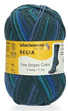 Regia 4-fädig Color 100 g green stripes (03708)
