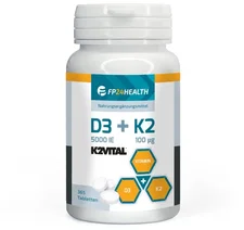 FP24 Health Vitamin D3 5000 I.E. + K2 100µg Tabletten (365 Stk.)