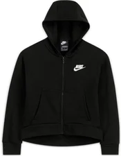 Nike Sportswear Club Fleece Older Girls' Full-Zip Hoodie (DC7118) black/white
