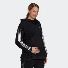 Adidas Essentials Cotton 3-Stripes Maternity Hoodie black