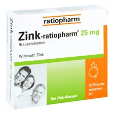 ratiopharm Zink 25 mg Brausetabletten (PZN 813252)