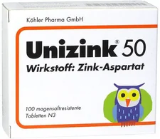 Köhler Pharma Unizink 50 Tabletten magensaftresistent (PZN 3441638)