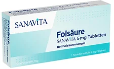 SANAVITA Folsäure 5mg Tabletten (20 Stk.)