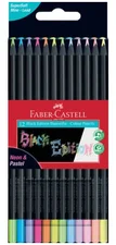 Faber-Castell Black Edition Buntstifte Neon & Pastell 12 Farben