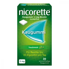 Pfizer Nicorette 2 Mg Freshmint Kaugummi (30 Stück)