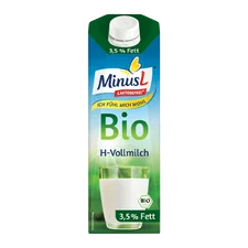 MinusL laktosefreie Bio H-Milch 3,5% Fett