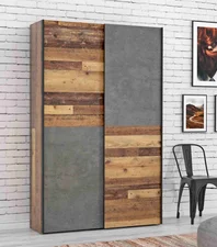 Möbelvertrieb FORTE Ozzula 120x190,5cm old wood vintage/beton
