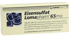Lomapharm Eisensulfat 65 mg Tabletten (20 Stk.)