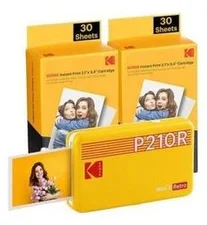 Kodak Mini 2 Plus Retro gelb Cartridge Bundle