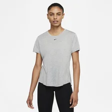 Nike Women Trainingsshirt Dri-FIT One Standard Fit SS Top DD0638-073 Particle Grey/Htr/Black