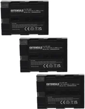 EXTENSILO 3x Akku kompatibel mit Minolta Dynax 5D, 7D Kamera (1600mAh, 7,4V, Li-Ion)
