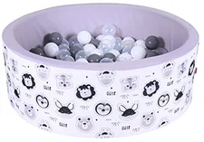 Knorrtoys Bällebad Soft Cute Animals mit 150 Bällen grau/weiß/transparent (68090)