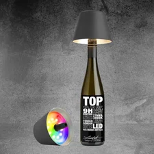 Sompex Top 2.0 RGB LED Akkuleuchte & Flaschenaufsatz anthrazit