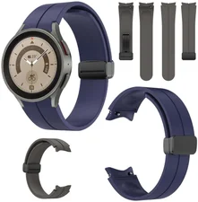 Aquido Samsung Galaxy Watch 5 / 5 Pro 40 / 44 / 45 mm Uhr Kunststoff / Silikon Armband Ersatz Arm Band Ersatz D-Blau