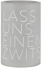 Räder POESIE Weinkühler LASS UNS EINEN ZWITSCHERN - grau - Ø 13,5 cm - Höhe: 21,5 cm