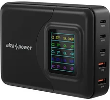 AlzaPower M500 Digital Display Multi Ultra Charger 200W Schwarz