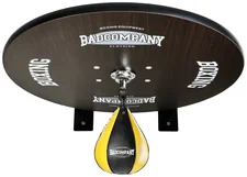 Bad Company Speedball Plattform mit PU Boxbirne schwarz/gelb medium zur Wandmontage I BCA-40