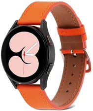 Aquido Samsung Galaxy Watch 5 40mm / 5 Pro 45mm / 5 44mmenarmband aus glattem Kunstleder Orange