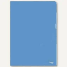 Esselte-Leitz Sichthüllen A4 0,11mm blau 100 Stück (54837)