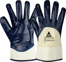 Hase Safety Workwear 903200 Gotha Lite Nitril-Schutzhandschuhe 3/4 beschichtet blau (12 Paar)