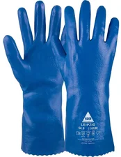 Hase Safety Workwear 904400 Leipzig Nitril-Chemikalienschutzhandschuhe blau (10 Paar)