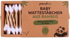 Pandoo Wattestäbchen für Kinder und Babys mit Sicherheitskopf (400 Stk.)