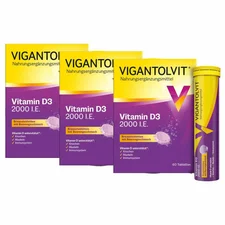 Merck Vigantolvit 2000 I.E. Vitamin D3 Brausetabletten (3x60 Stk.)
