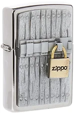 Zippo 16771 Close Vintage-Chrome Brushed-Spring 2017, Silber