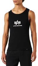 Alpha Industries Logo Sleeveless T-Shirt (176545) schwarz/weiß