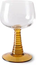 HKliving Swirl Weinglas high - ochre - 1 Stück - 275 ml