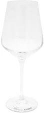 Eulenschnitt Weinglas - Kleine Auszeit - transparent/schwarz - 390 ml - Höhe 23 cm - Ø 9 cm