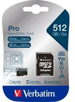 Verbatim Pro microSDHC U3 UHS-I V30 512GB