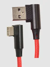 Heitech 90 Grad USB-C Cable Rot