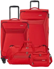 Travelite Chios 4-Rollen-Trolley Set 4-tlg. red (80042-10)