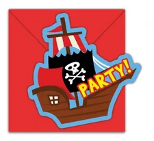 Procos Piraten Reise Einladung + Umschlag